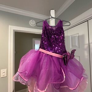 Weissman Purple Sequin Kids Dance Costume